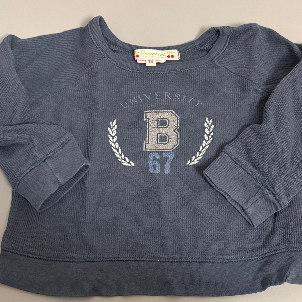 Bonpoint Navy University Sweatshirt